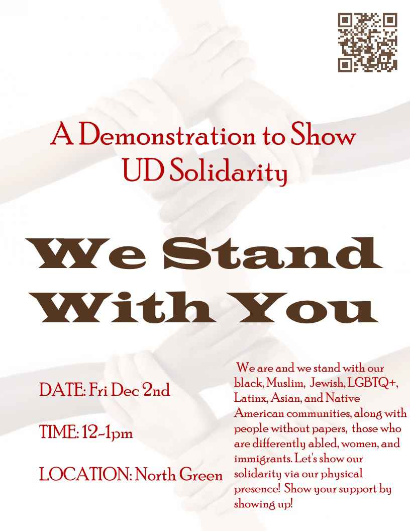 We stand with you- A demonstration to show UD solidarity