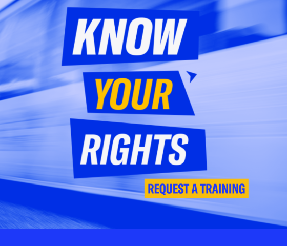 Know Your Rights: Request a Training